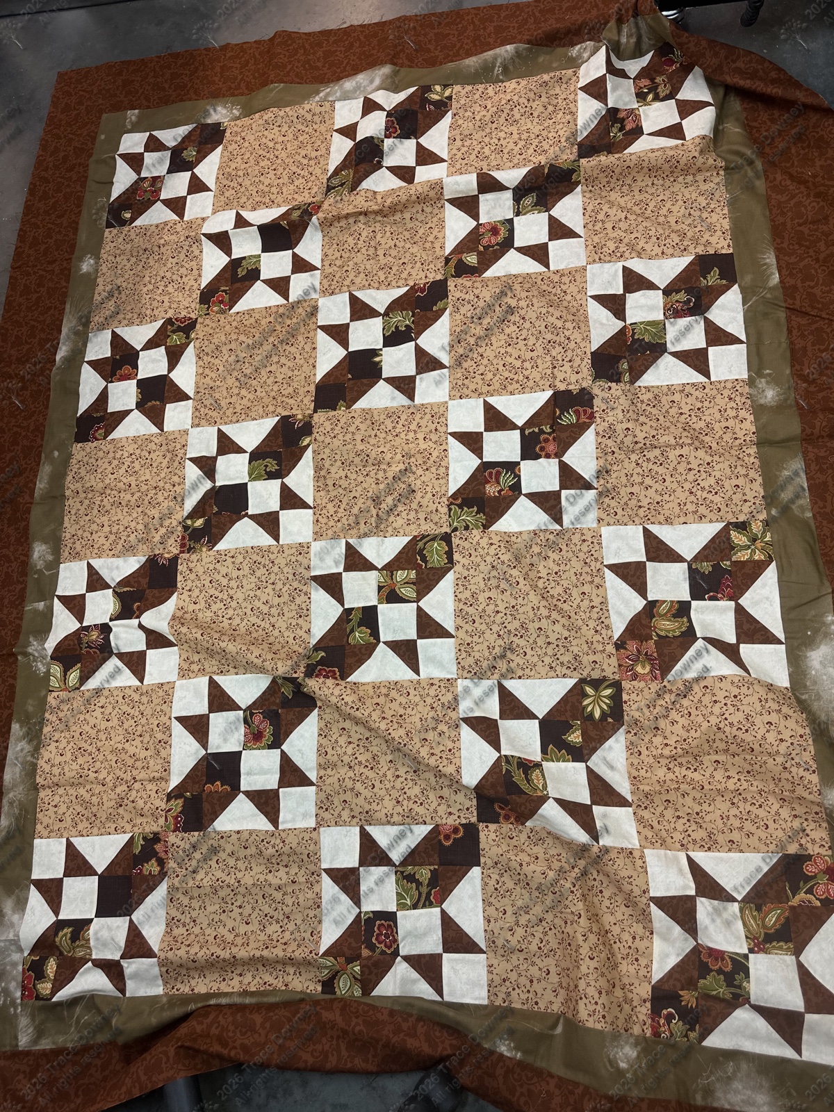 Finished original quilt by Trace Downey.