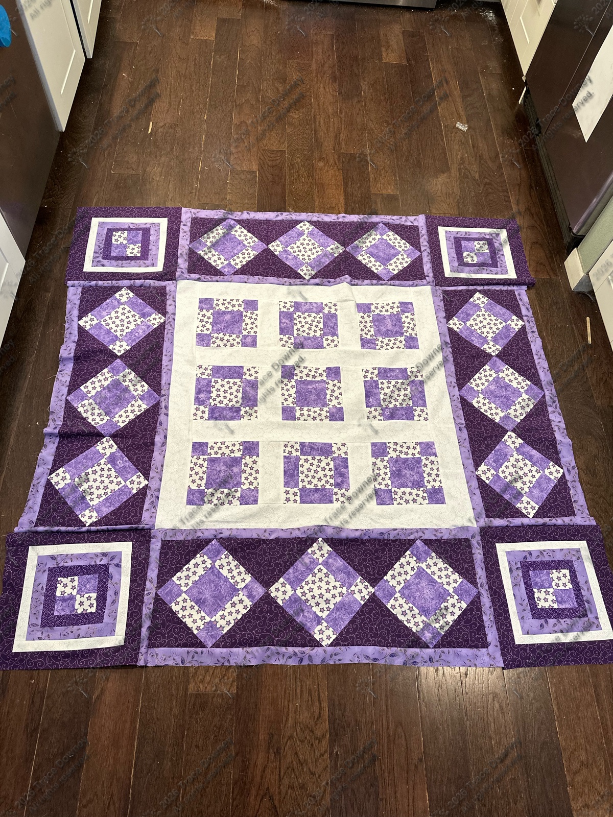 Finished original quilt by Trace Downey.