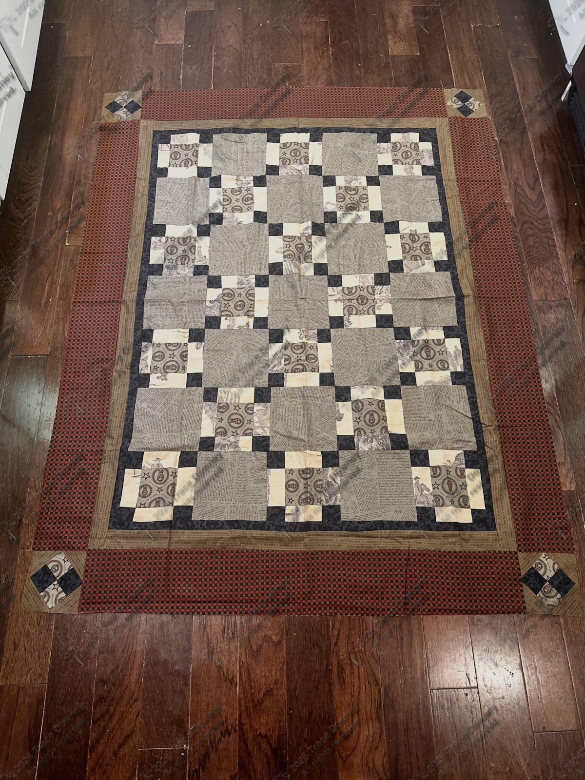 Finished original quilt by Trace Downey.