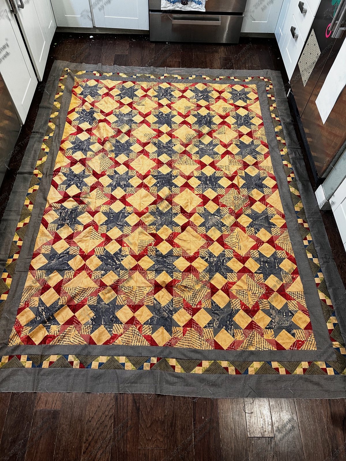 Finished original quilt by Trace Downey.