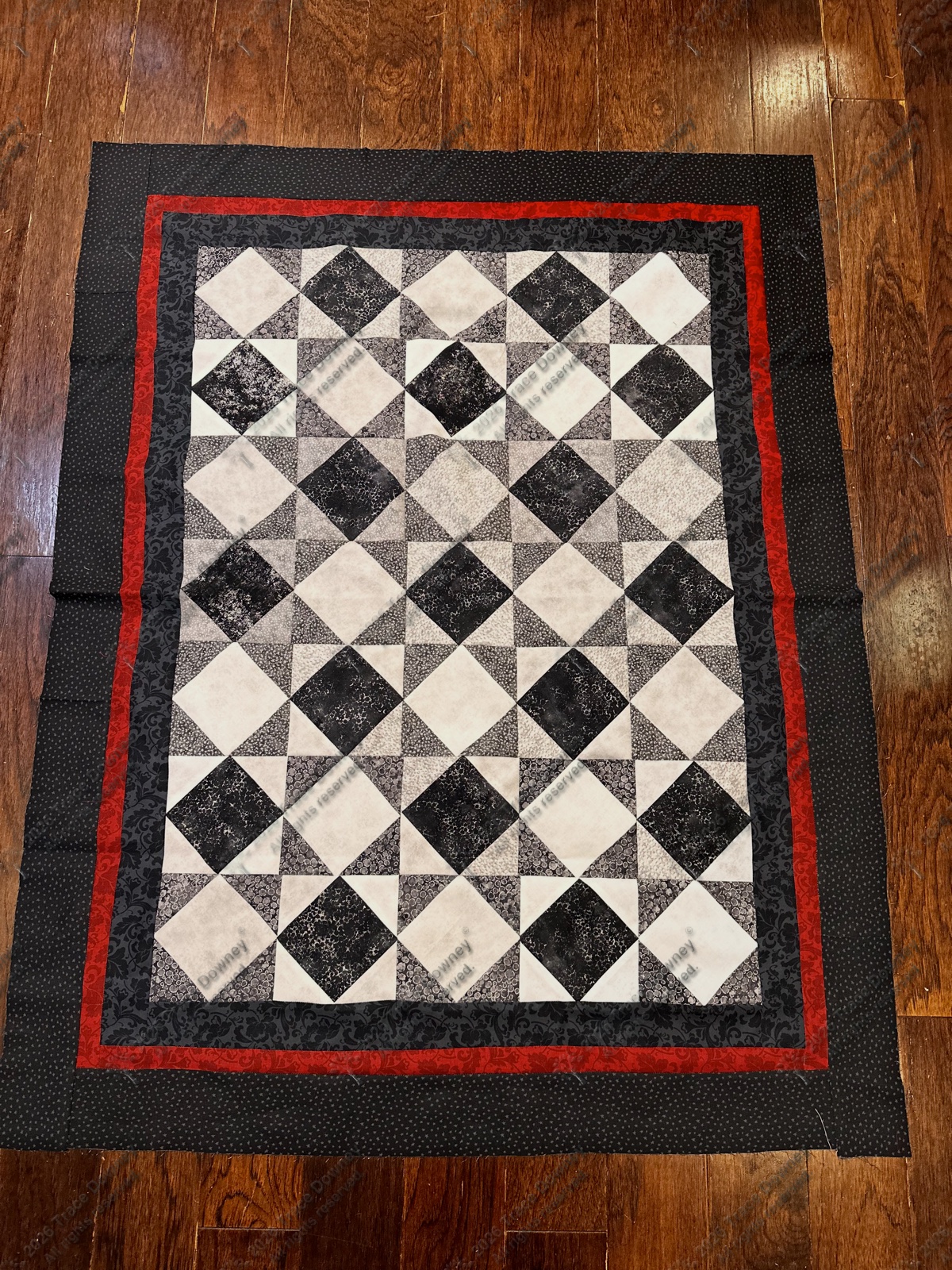 Finished original quilt by Trace Downey.