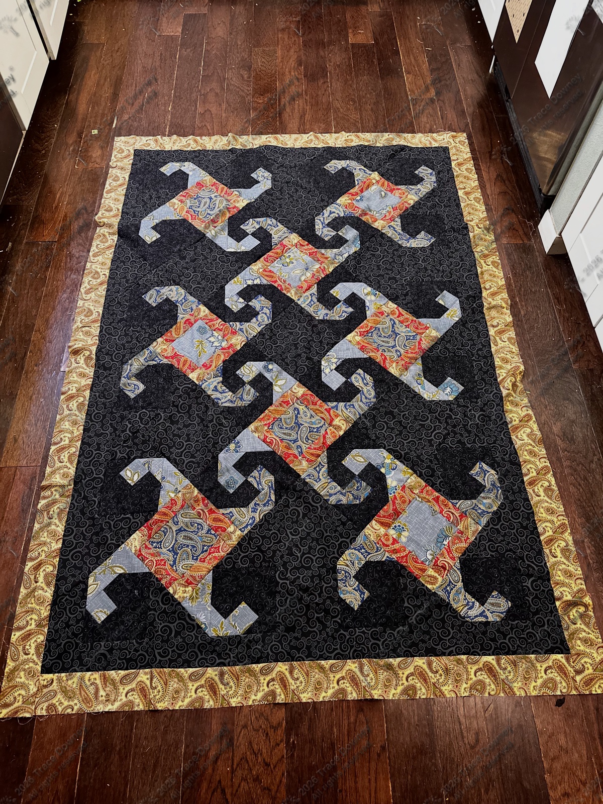 Finished original quilt by Trace Downey.