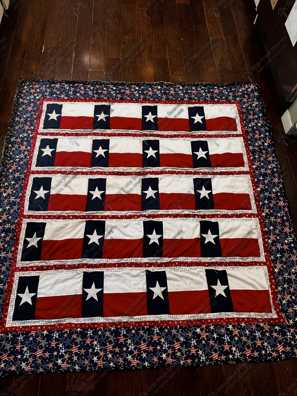 Finished original quilt by Trace Downey.