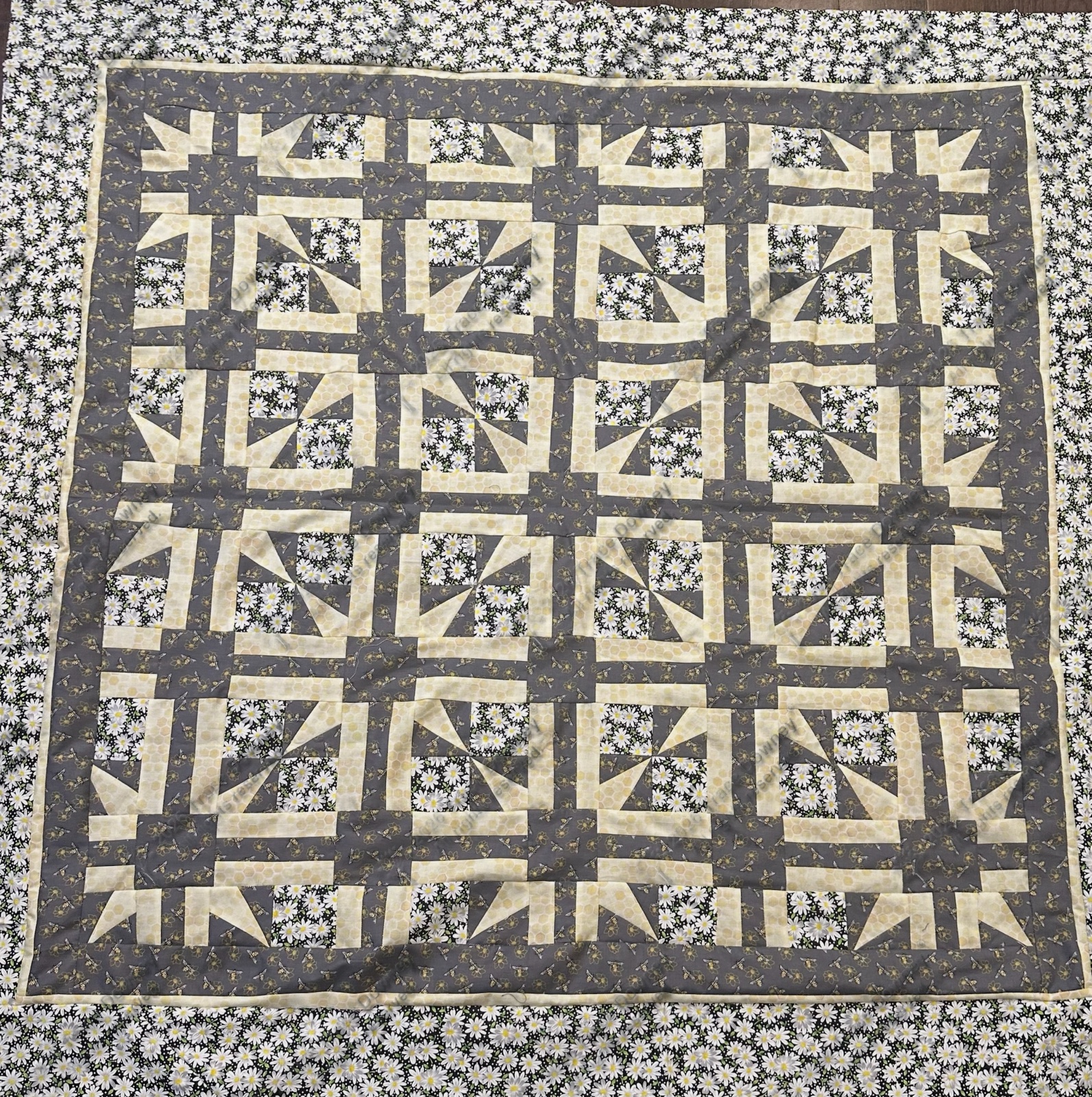 Finished original quilt by Trace Downey.