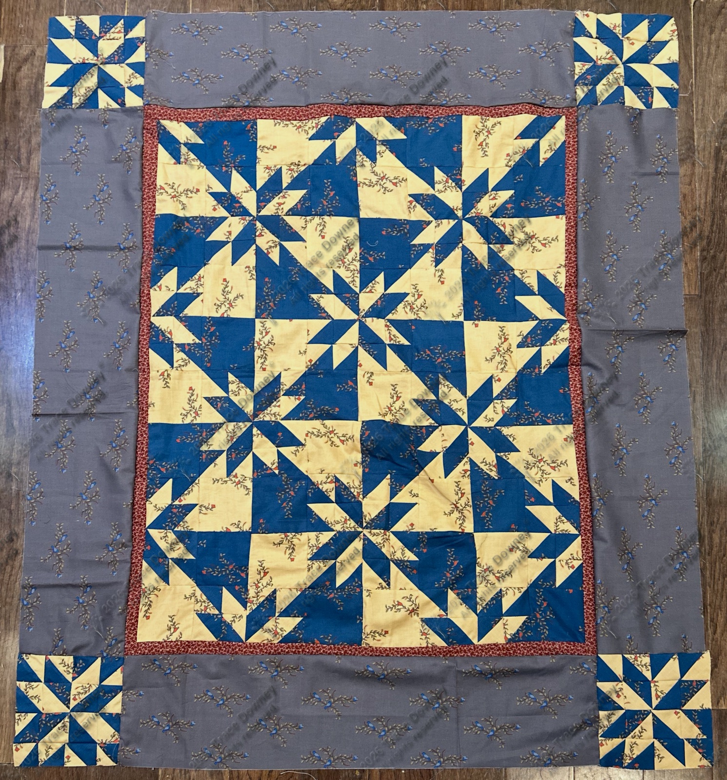 Finished original quilt by Trace Downey.