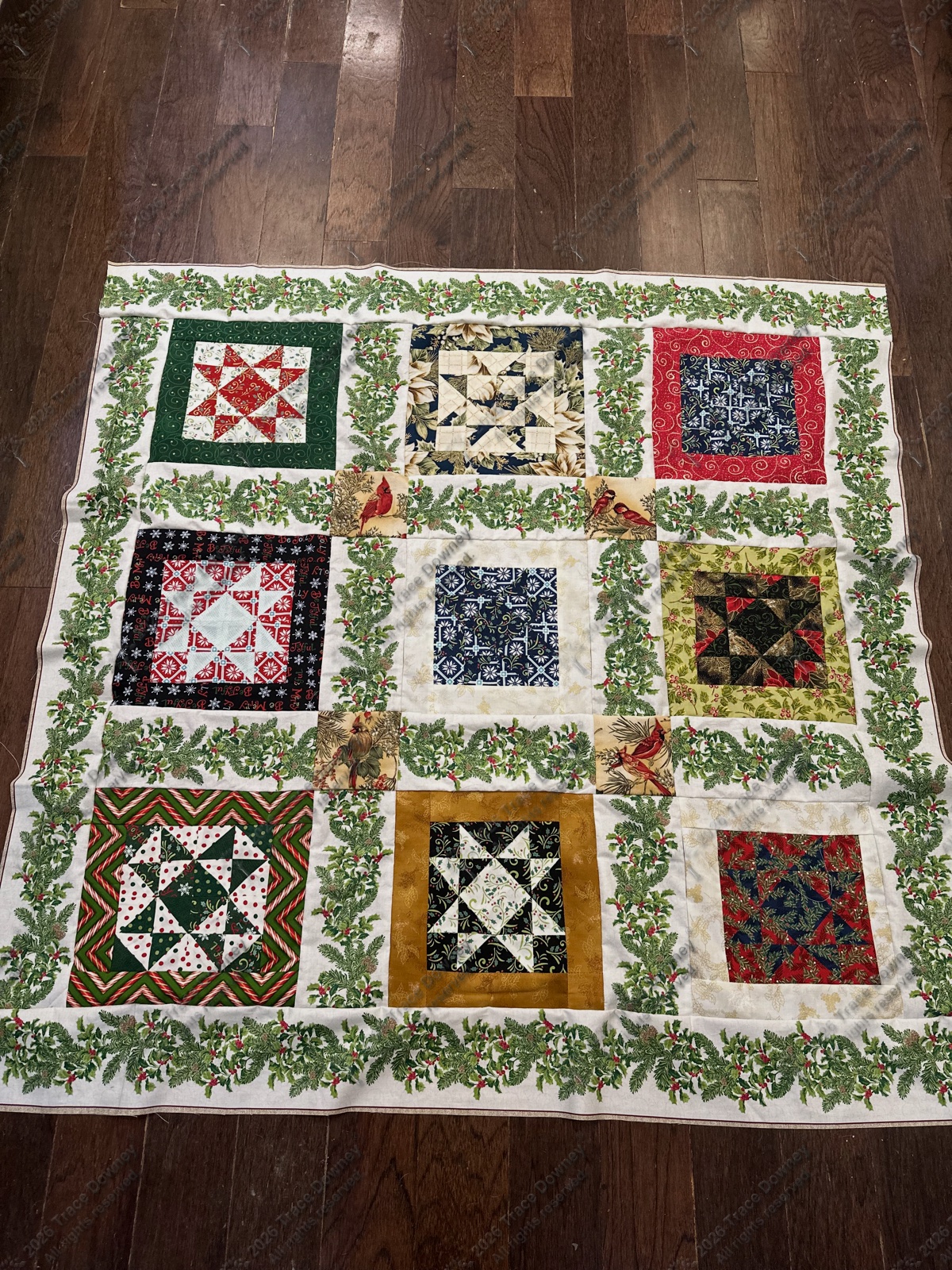 Finished original quilt by Trace Downey.