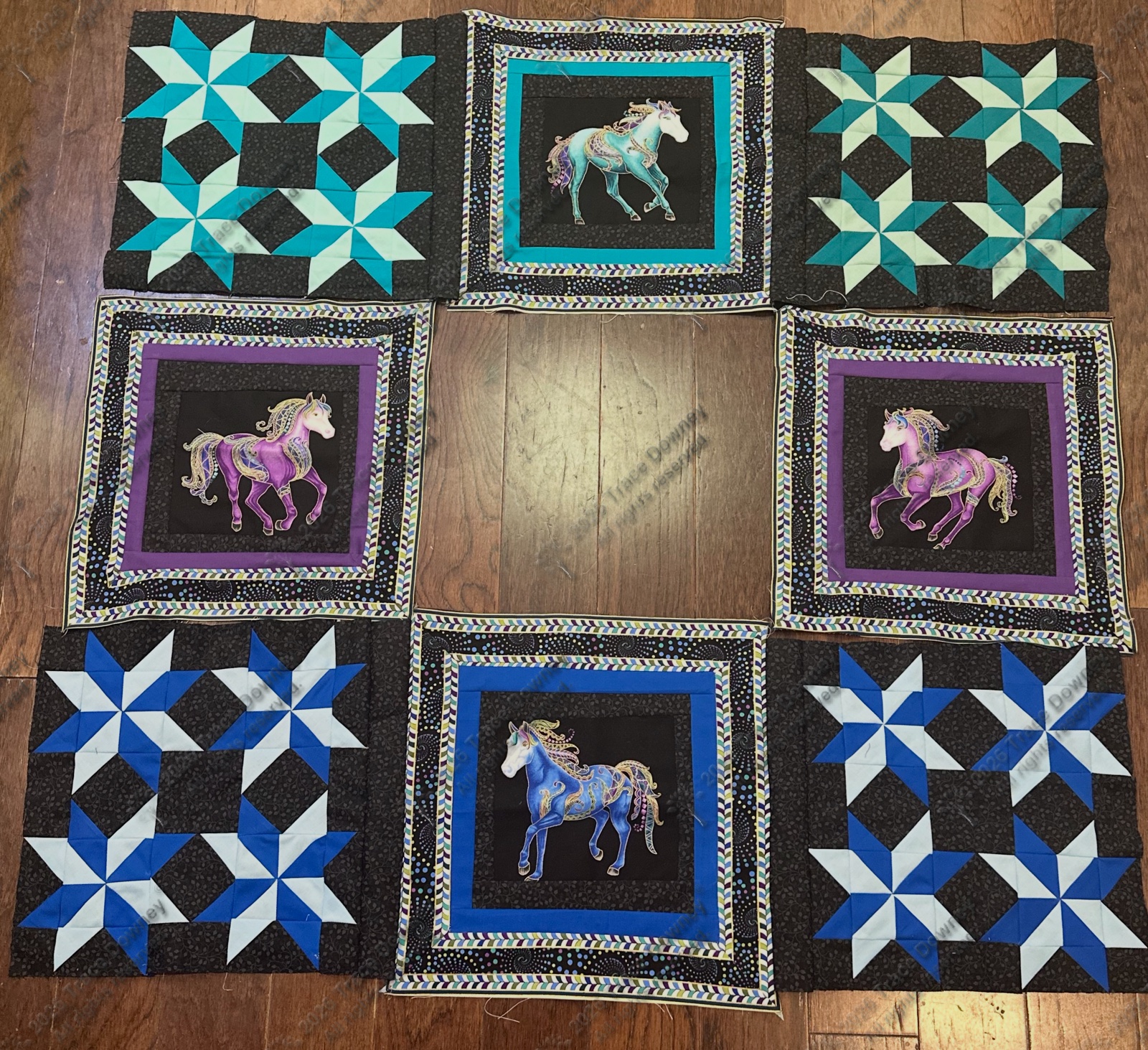 Finished original quilt by Trace Downey.
