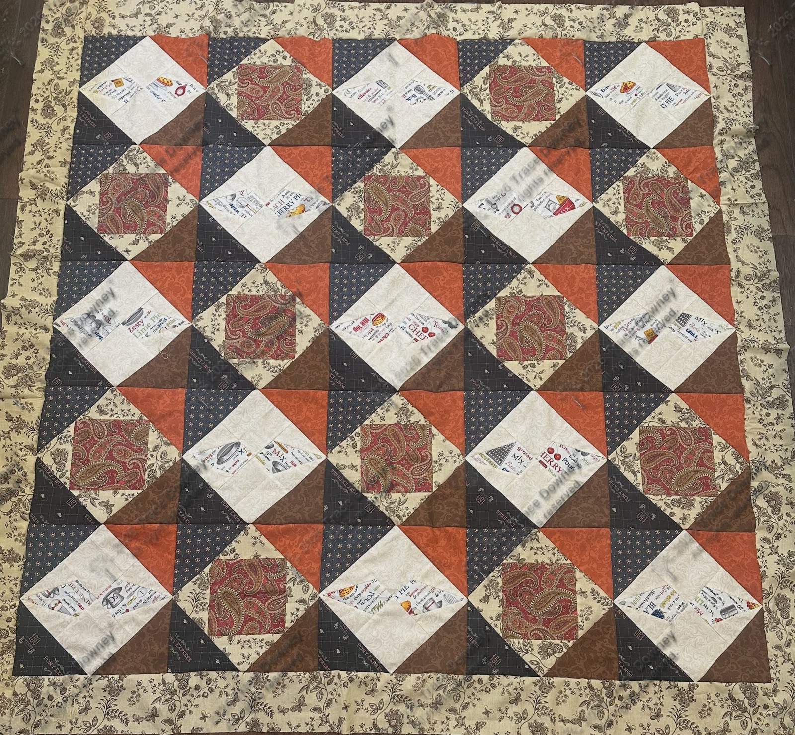 Finished original quilt by Trace Downey.