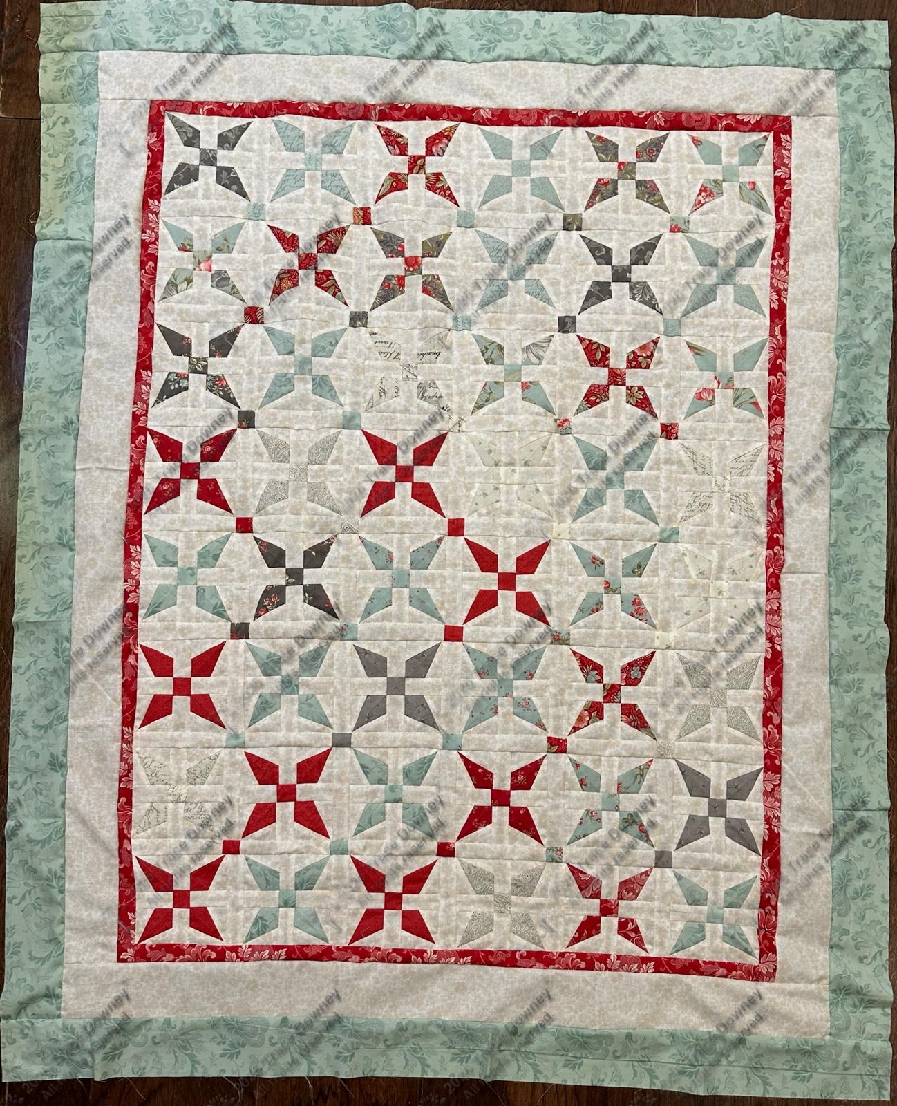 Finished original quilt by Trace Downey.