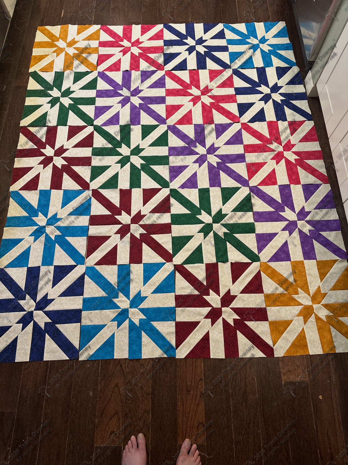 Finished original quilt by Trace Downey.