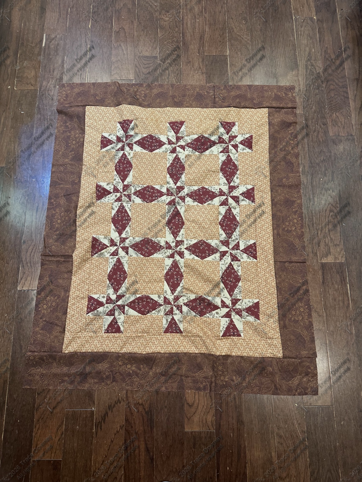 Finished original quilt by Trace Downey.