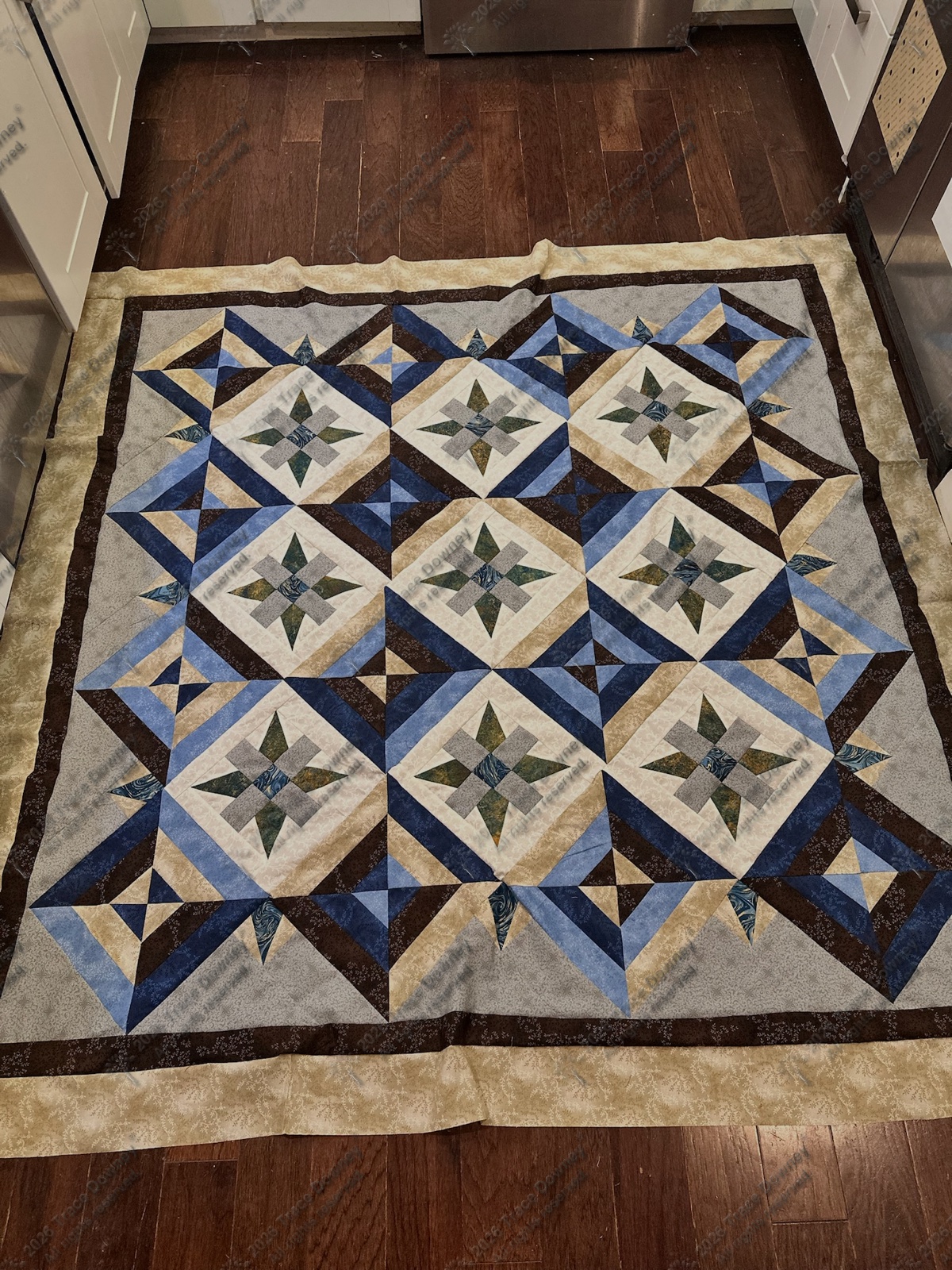 Finished original quilt by Trace Downey.