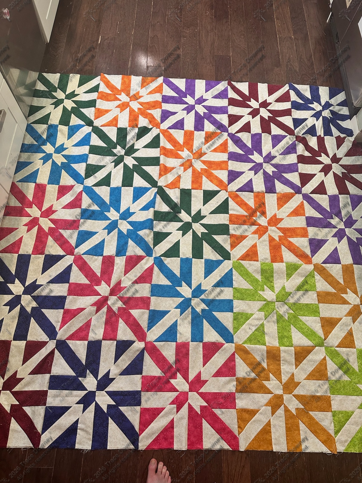 Finished original quilt by Trace Downey.
