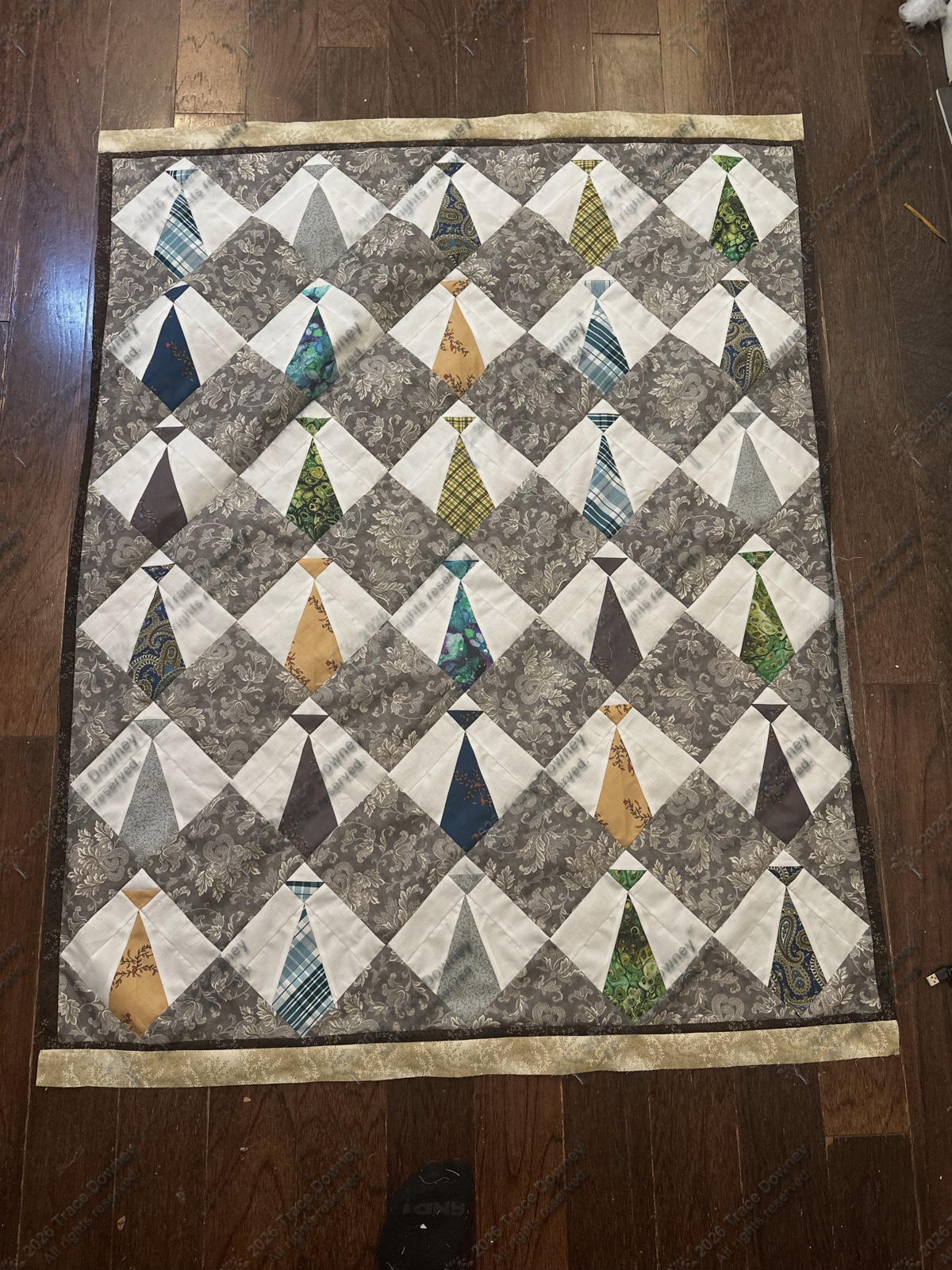 Finished original quilt by Trace Downey.