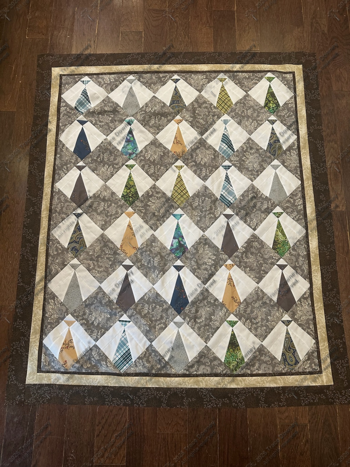 Finished original quilt by Trace Downey.