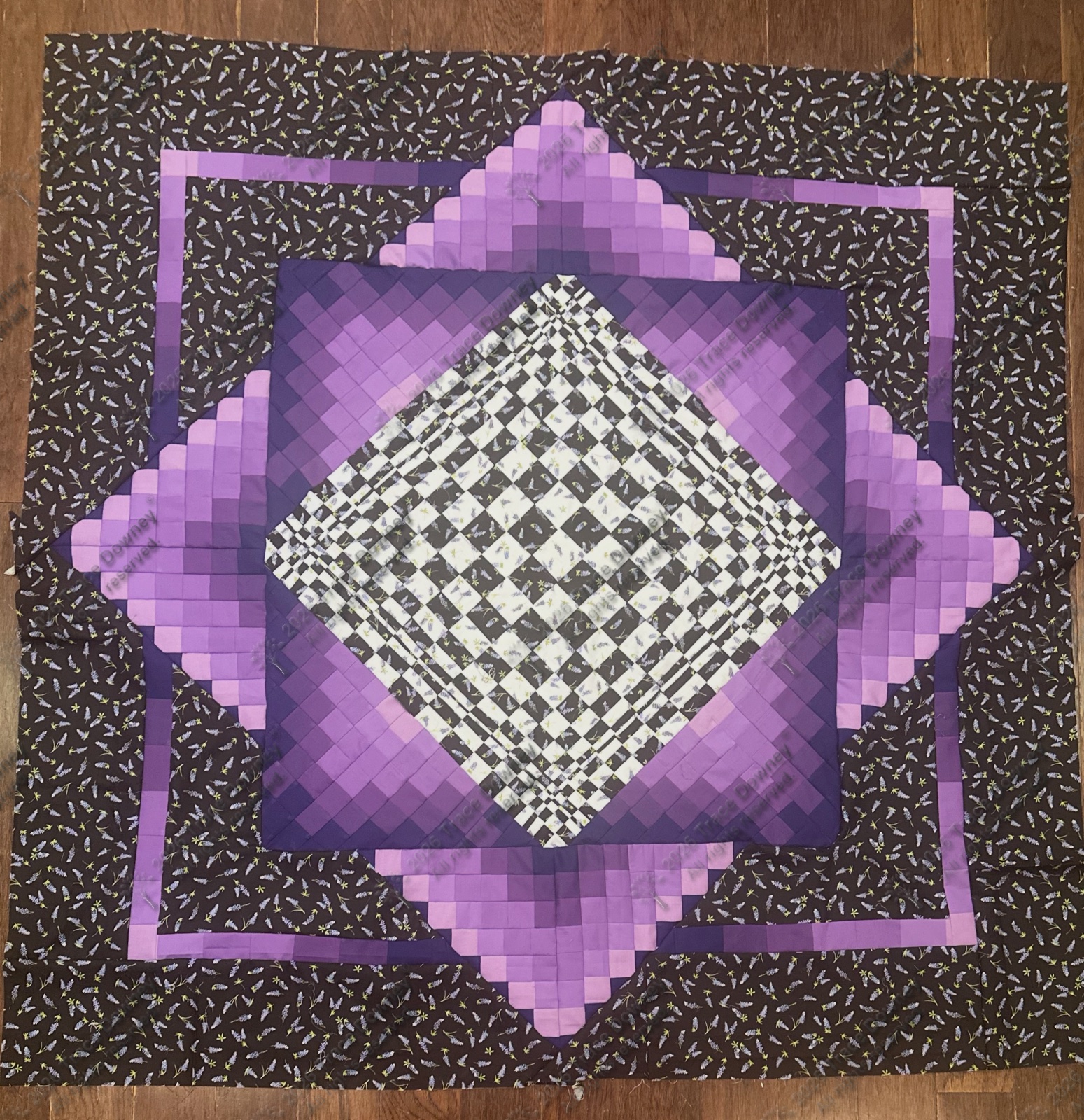 Finished original quilt by Trace Downey.