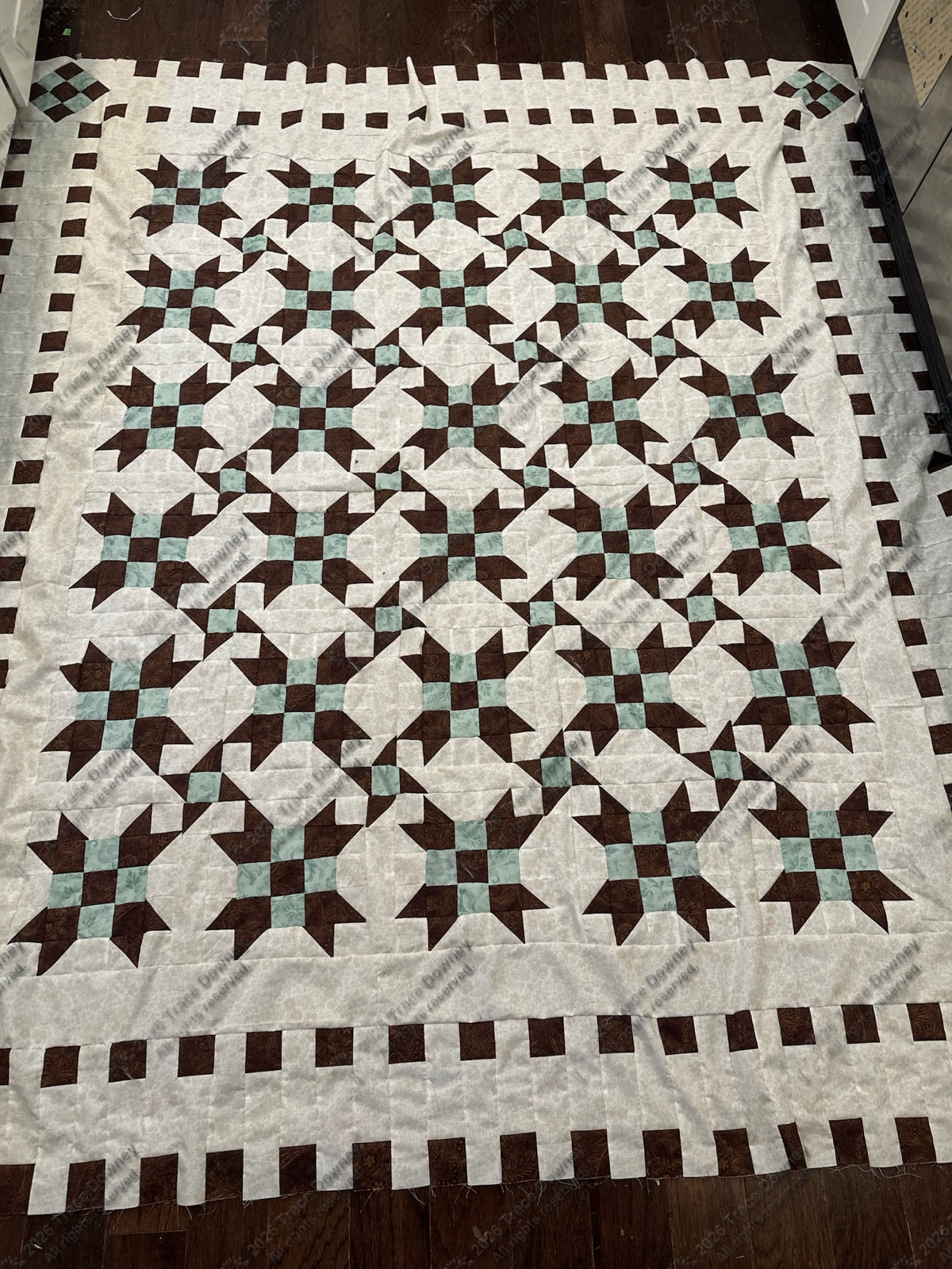 Finished original quilt by Trace Downey.