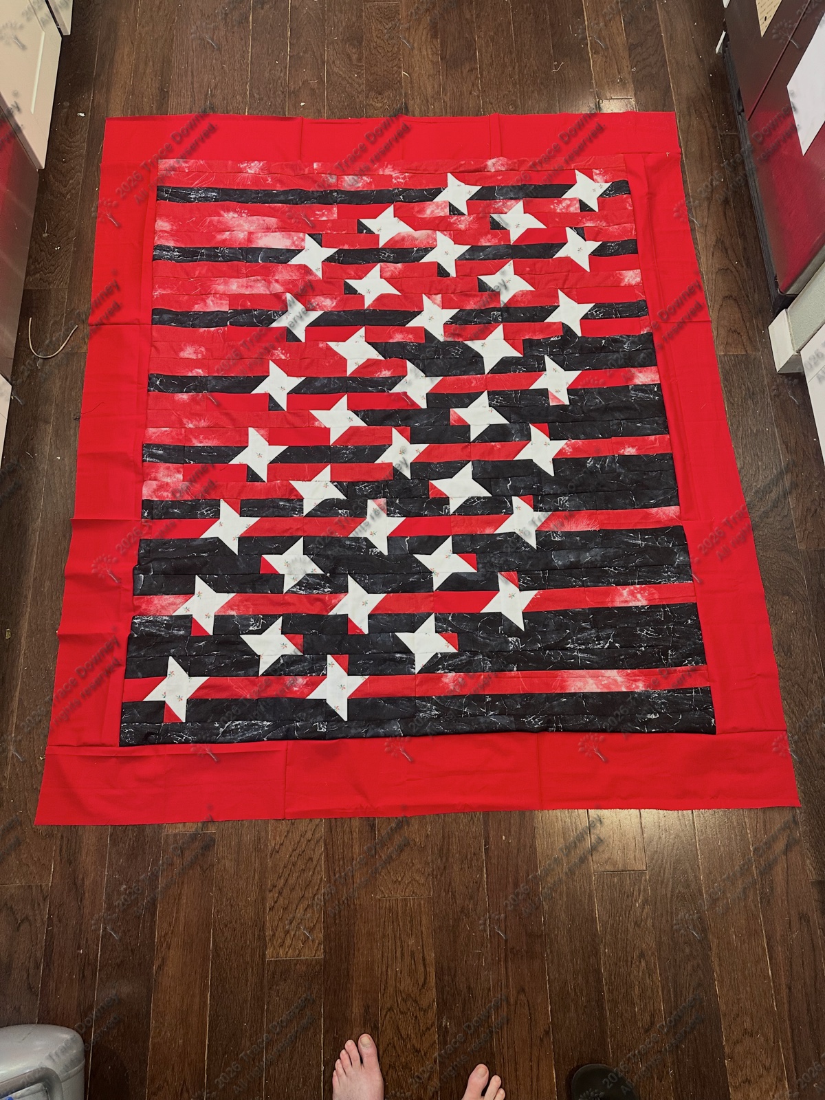Finished original quilt by Trace Downey.
