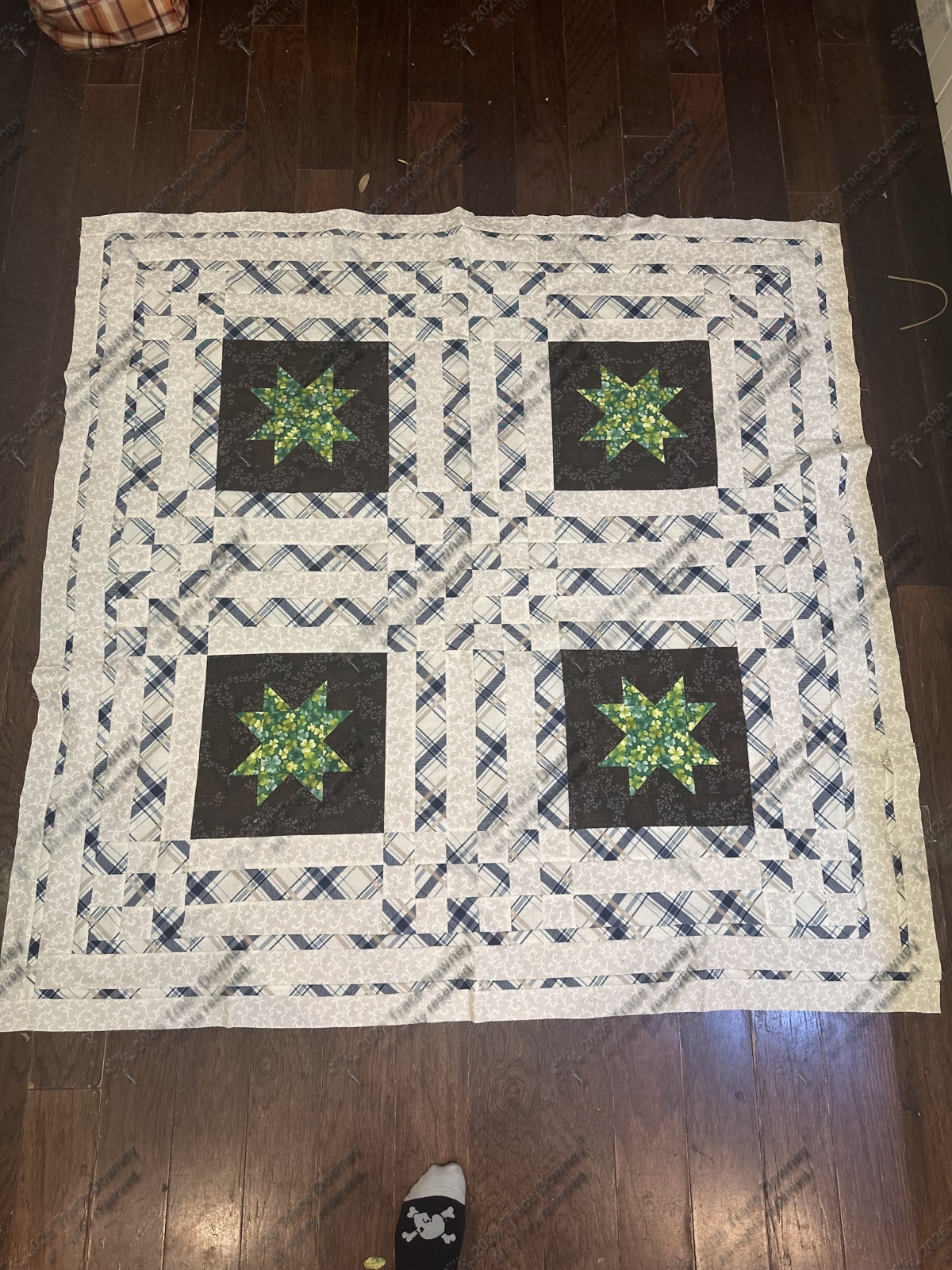 Finished original quilt by Trace Downey.