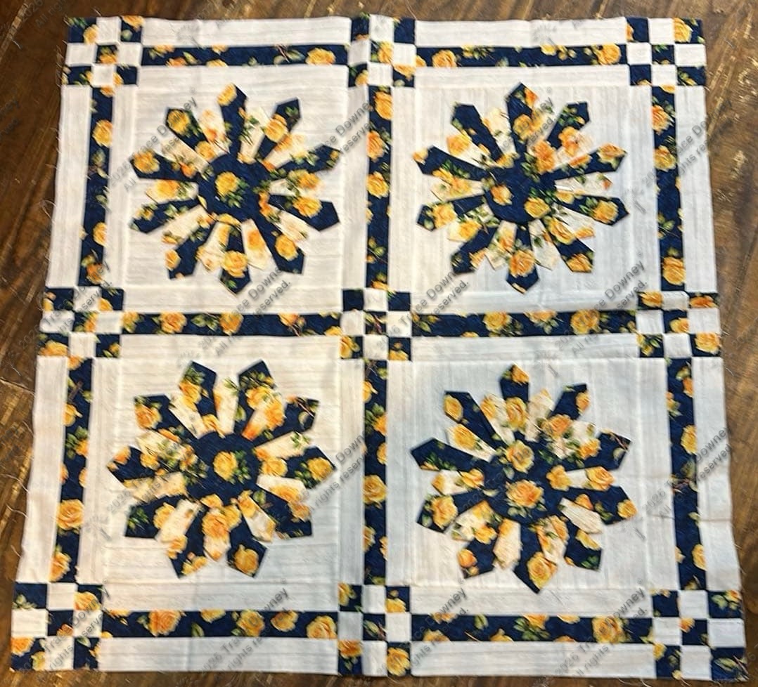 Finished original quilt by Trace Downey.