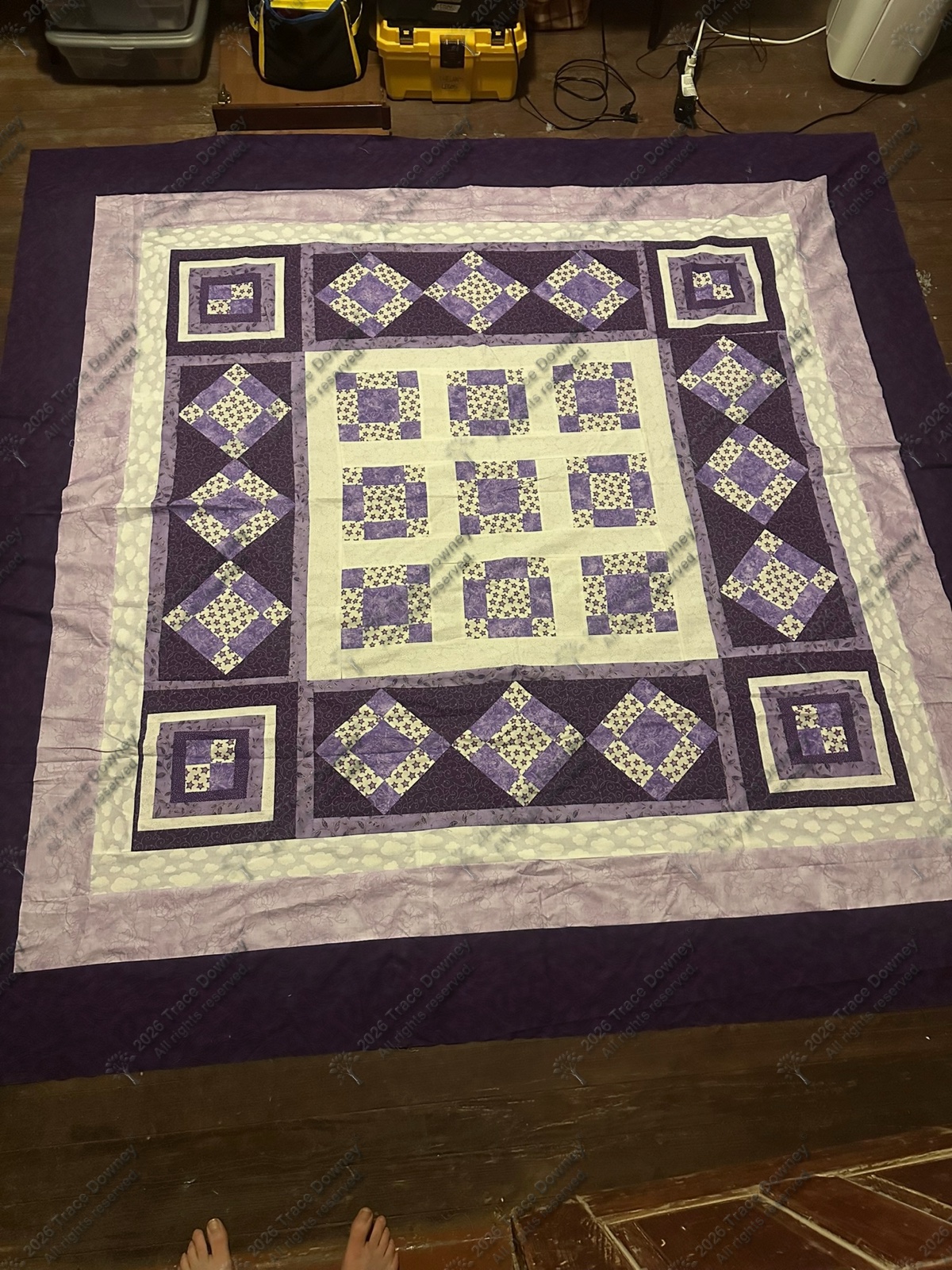 Finished original quilt by Trace Downey.