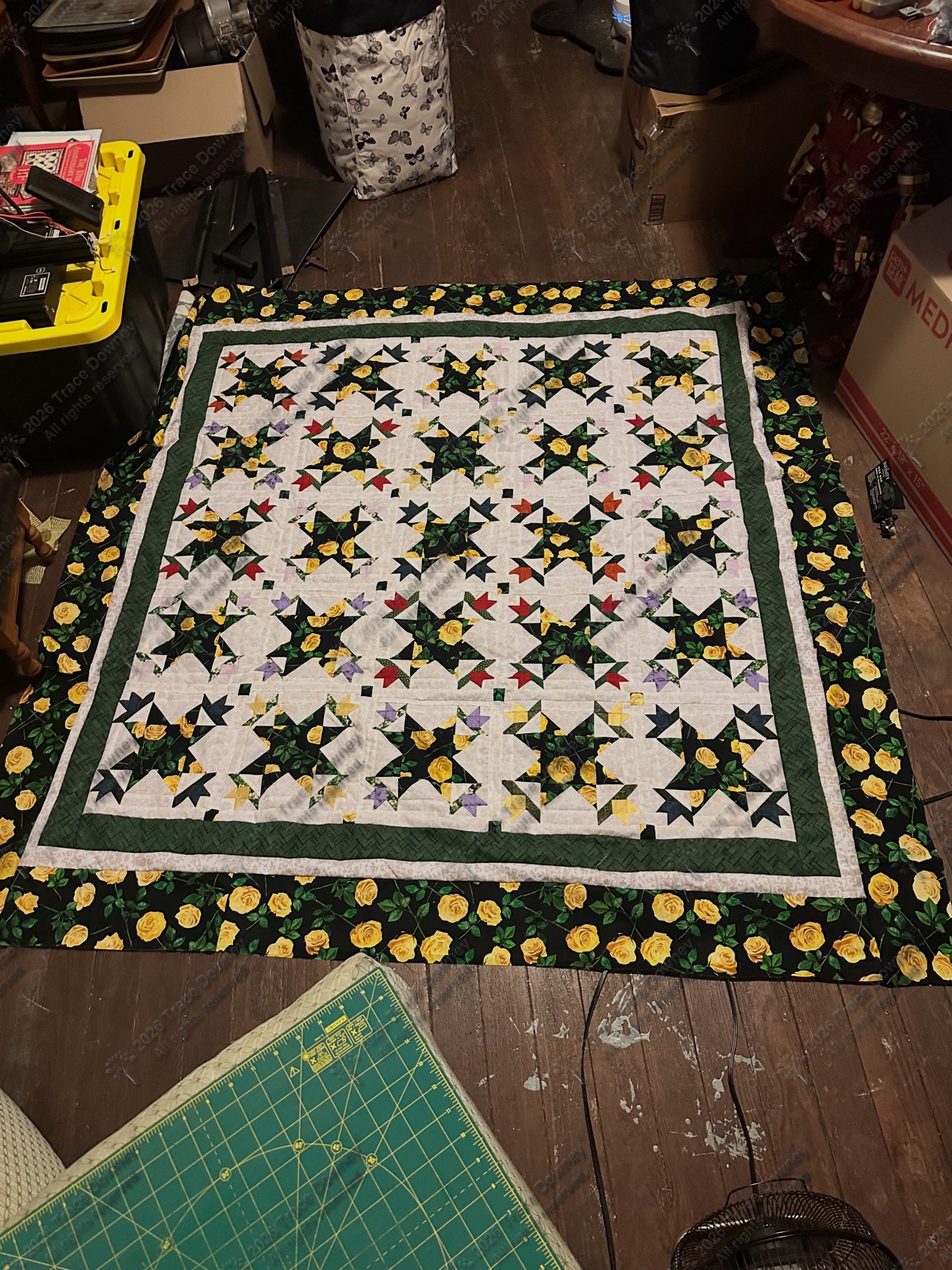 Finished original quilt by Trace Downey.