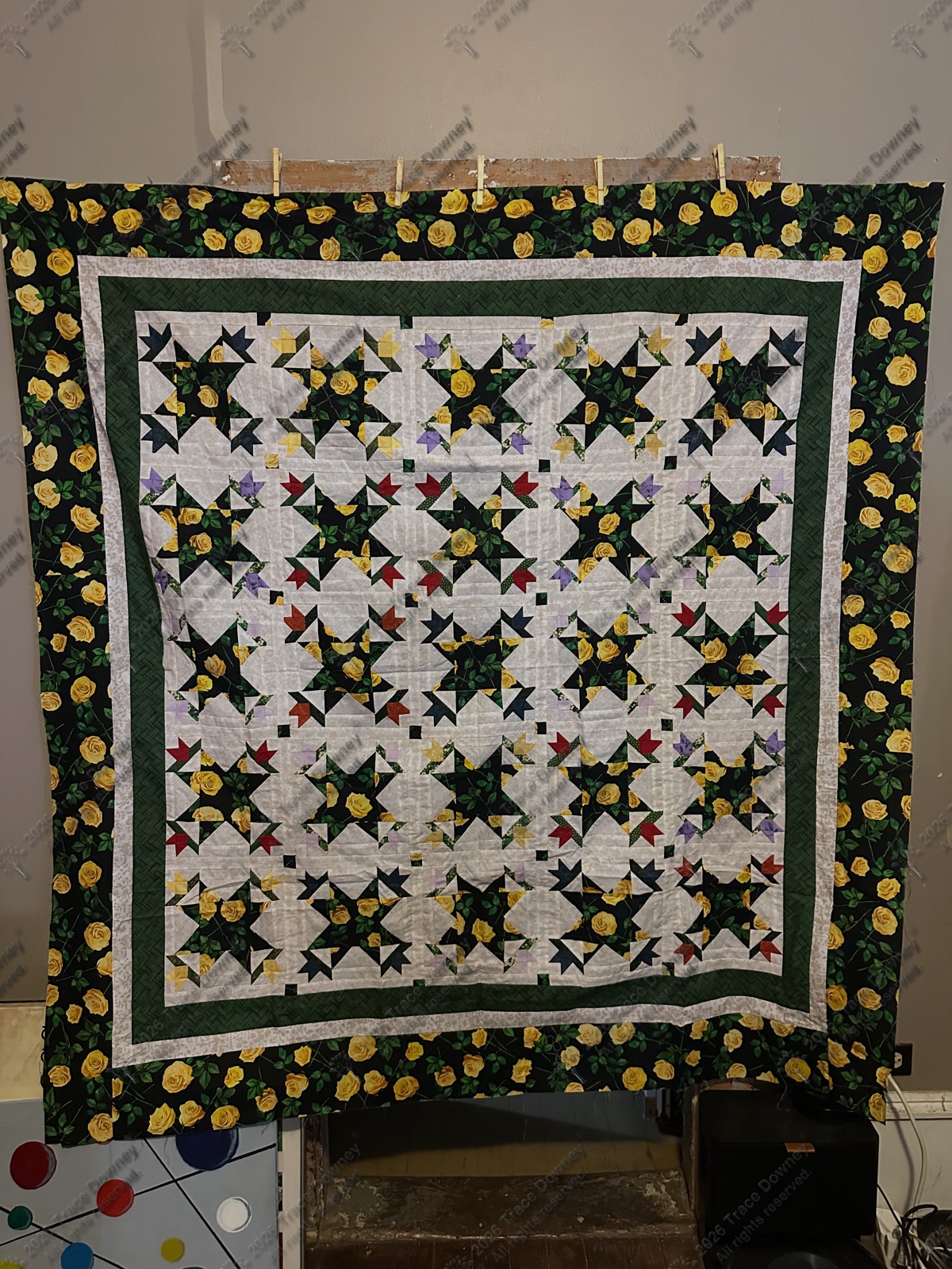 Finished original quilt by Trace Downey.