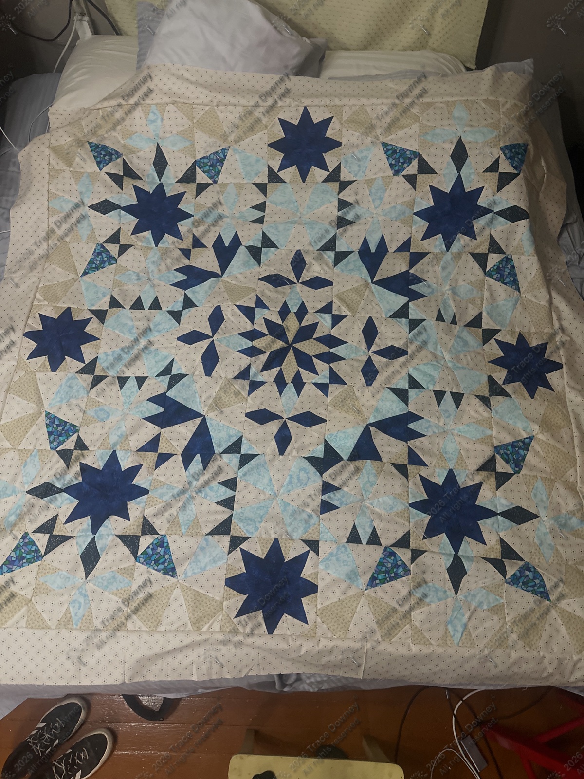Finished original quilt by Trace Downey.