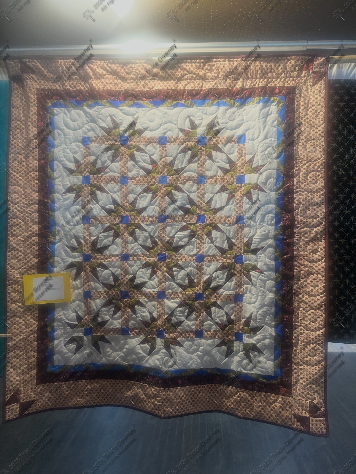 Finished original quilt by Trace Downey.