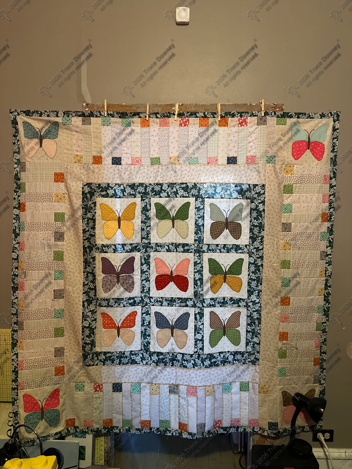 Finished original quilt by Trace Downey.