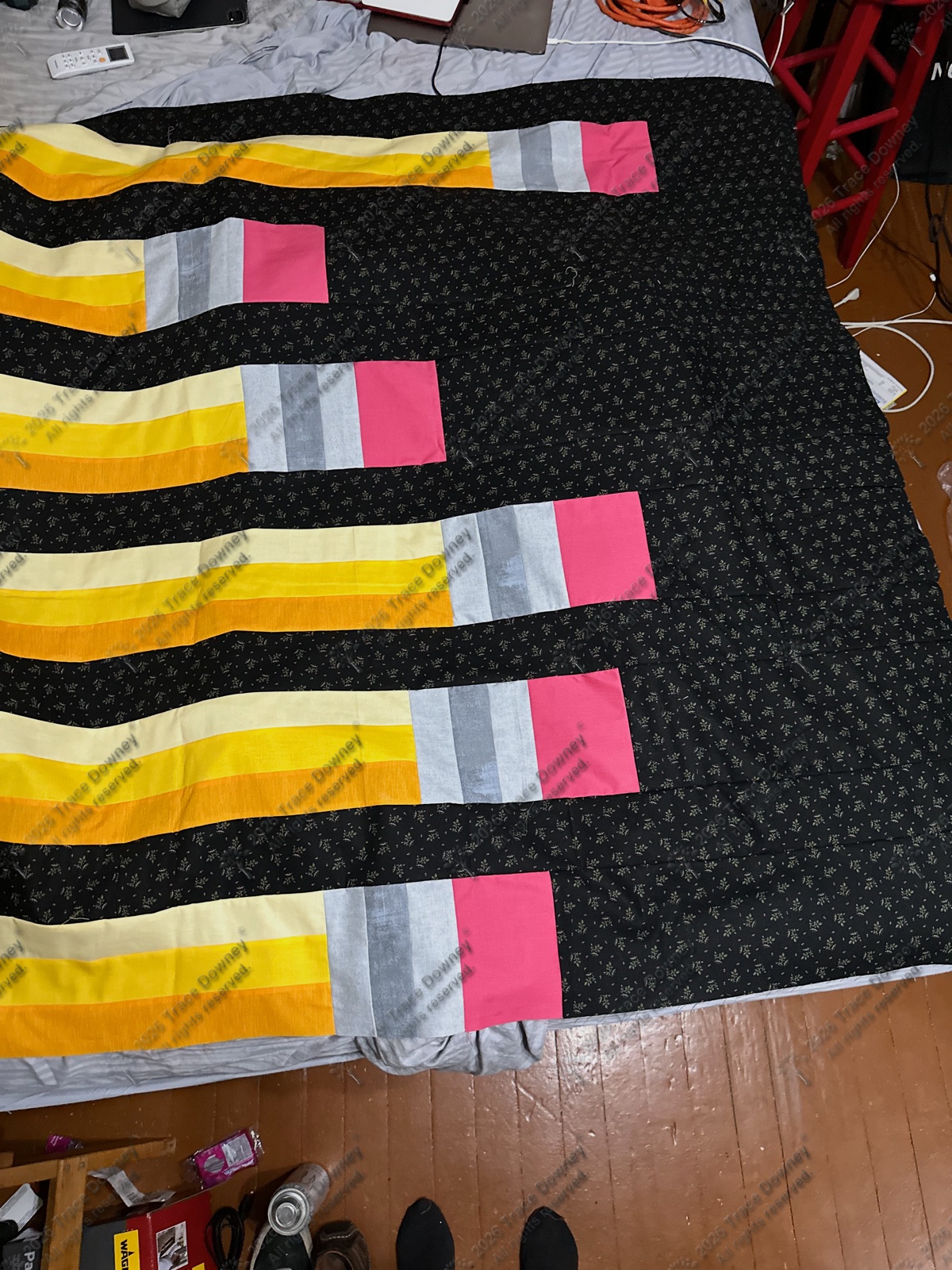 Finished original quilt by Trace Downey.