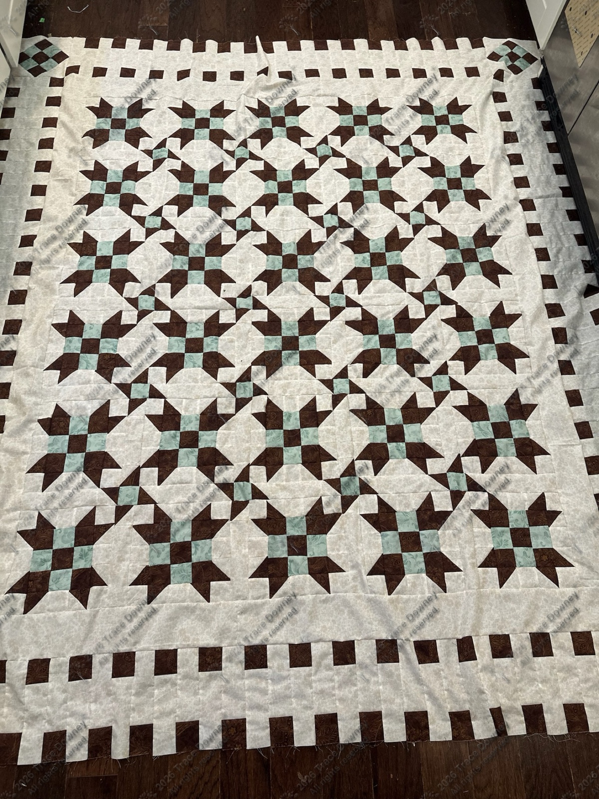 Finished original quilt by Trace Downey.