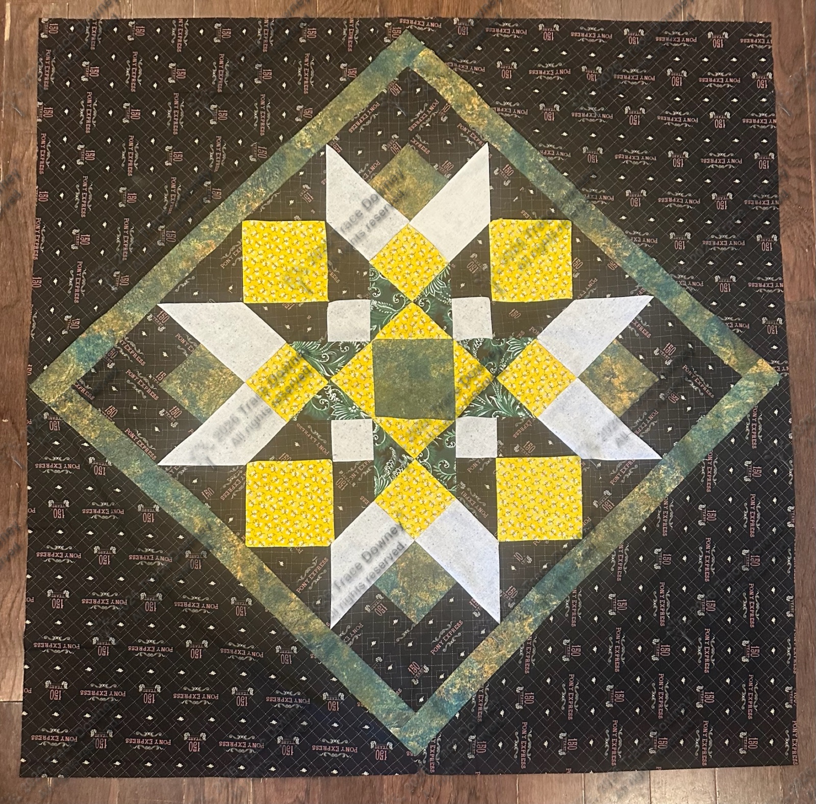 Finished original quilt by Trace Downey.