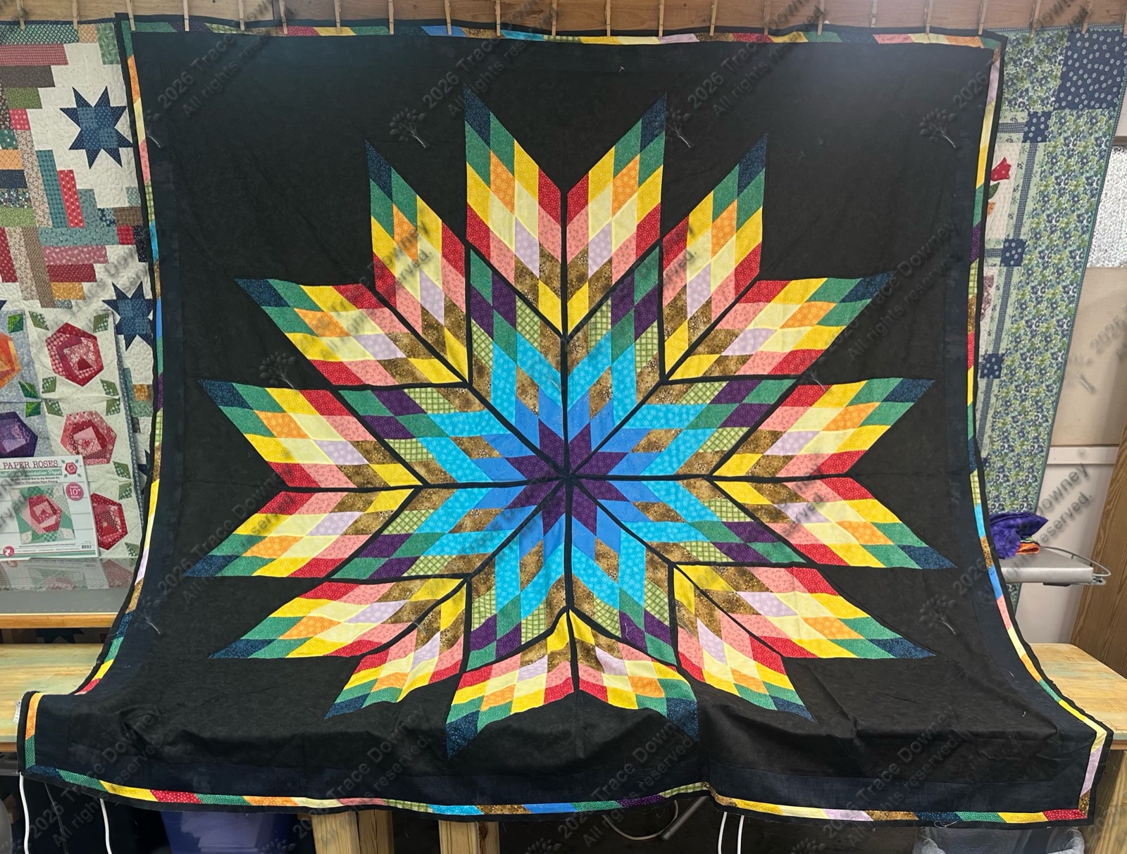 Finished original quilt by Trace Downey.