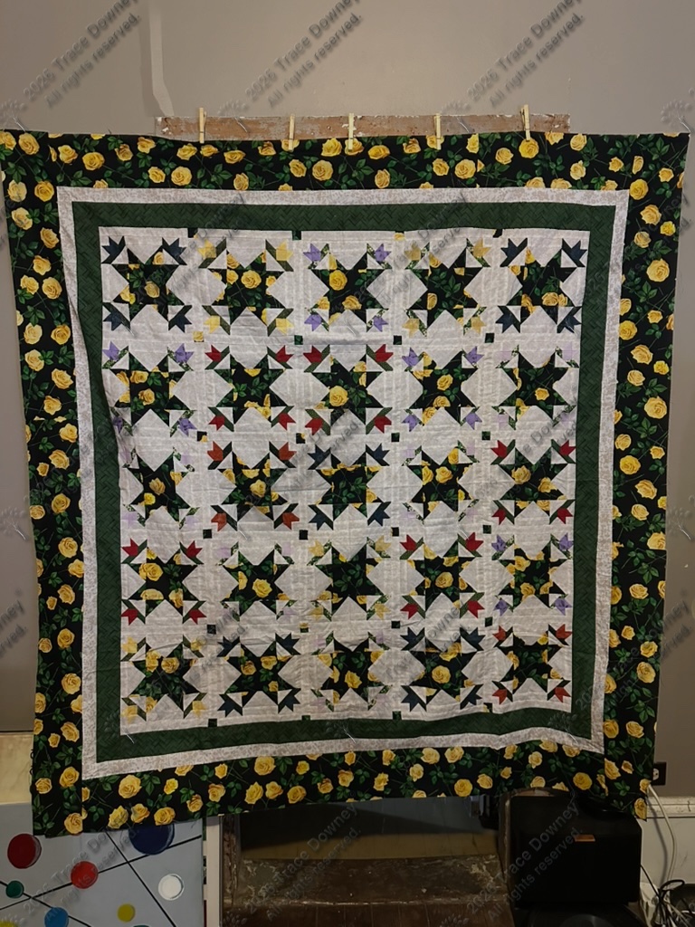 Finished original quilt by Trace Downey.