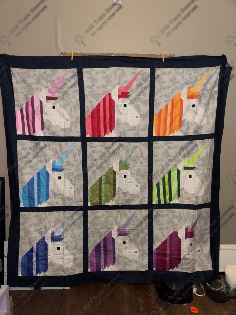 Finished original quilt by Trace Downey.